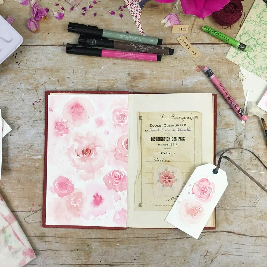 Flower Flow Online Mixed Media Painting Class with Laly Mille