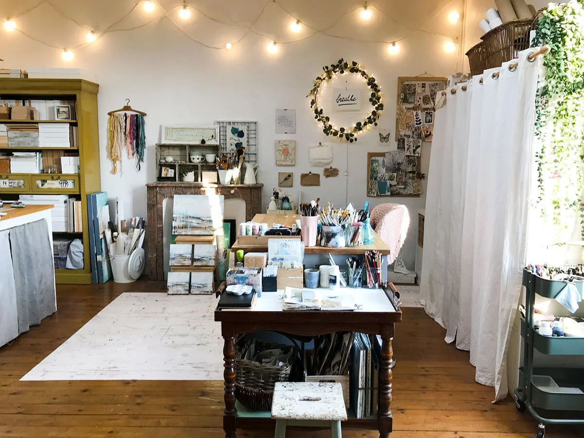 to my artist studio! — Laly Mille Mixed Media Art