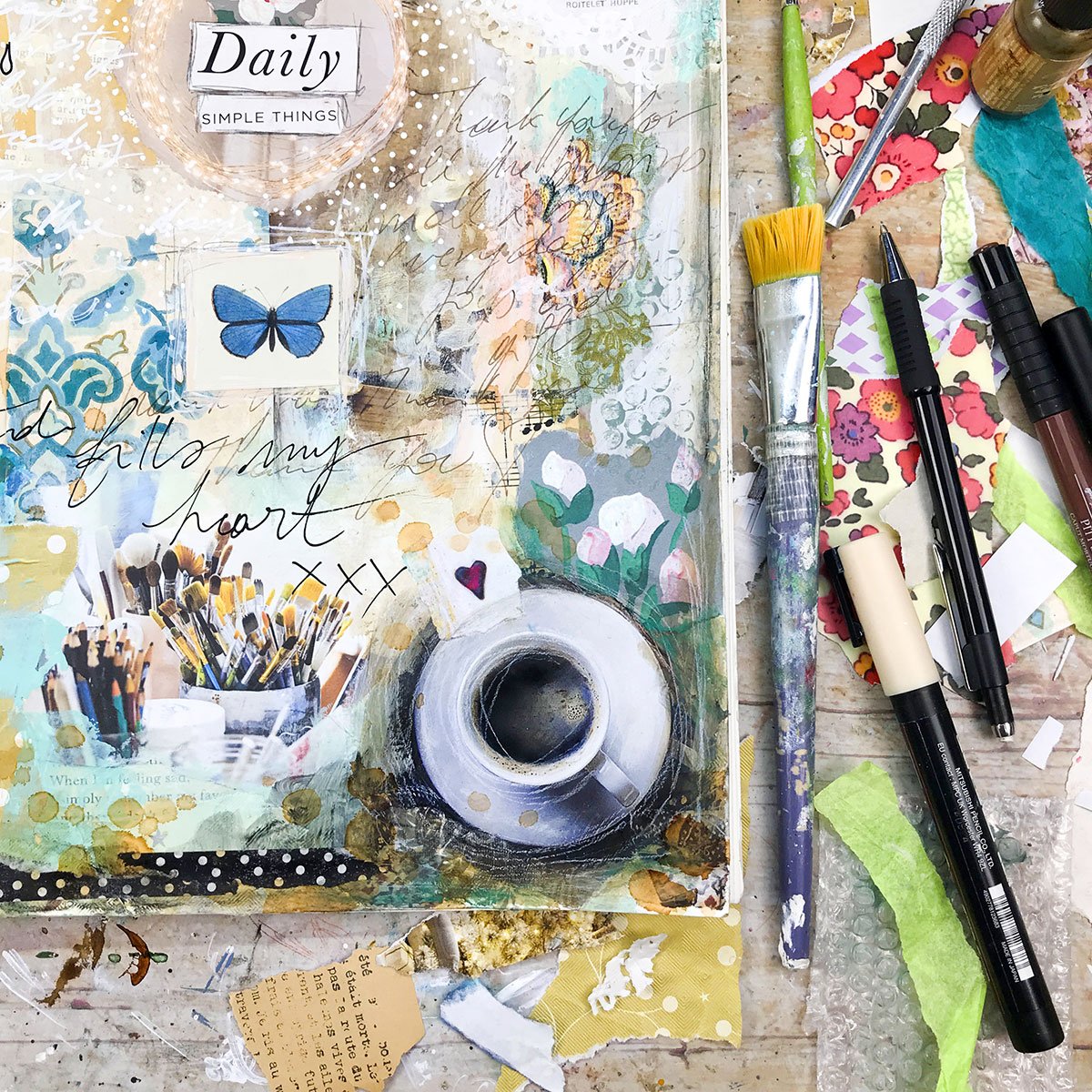 American Crafts Studio Blog: How to Easily Create a Mixed Media Art Journal