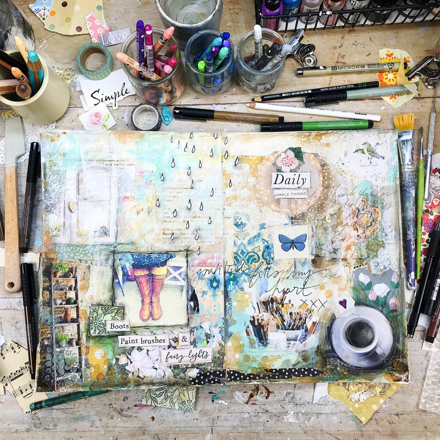 🦋 Creative tip of the week: Take pictures to use in your art! (here are a few examples from my art journals)

Using personal pictures for collage in your mixed media art is so fun and rewarding, plus it means you don't have to worry about copyright!