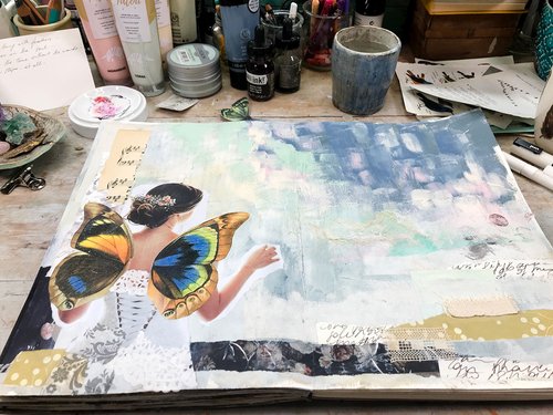 Layers of ink: Hope Mixed Media Art Journal