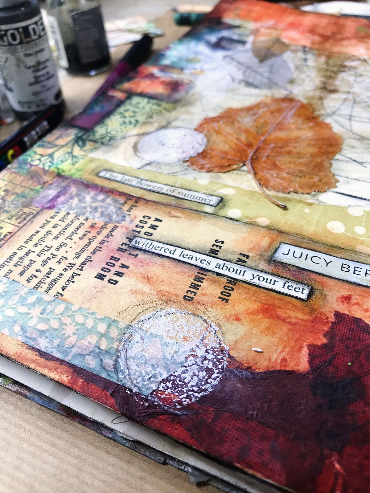 Art journal using my new collection!