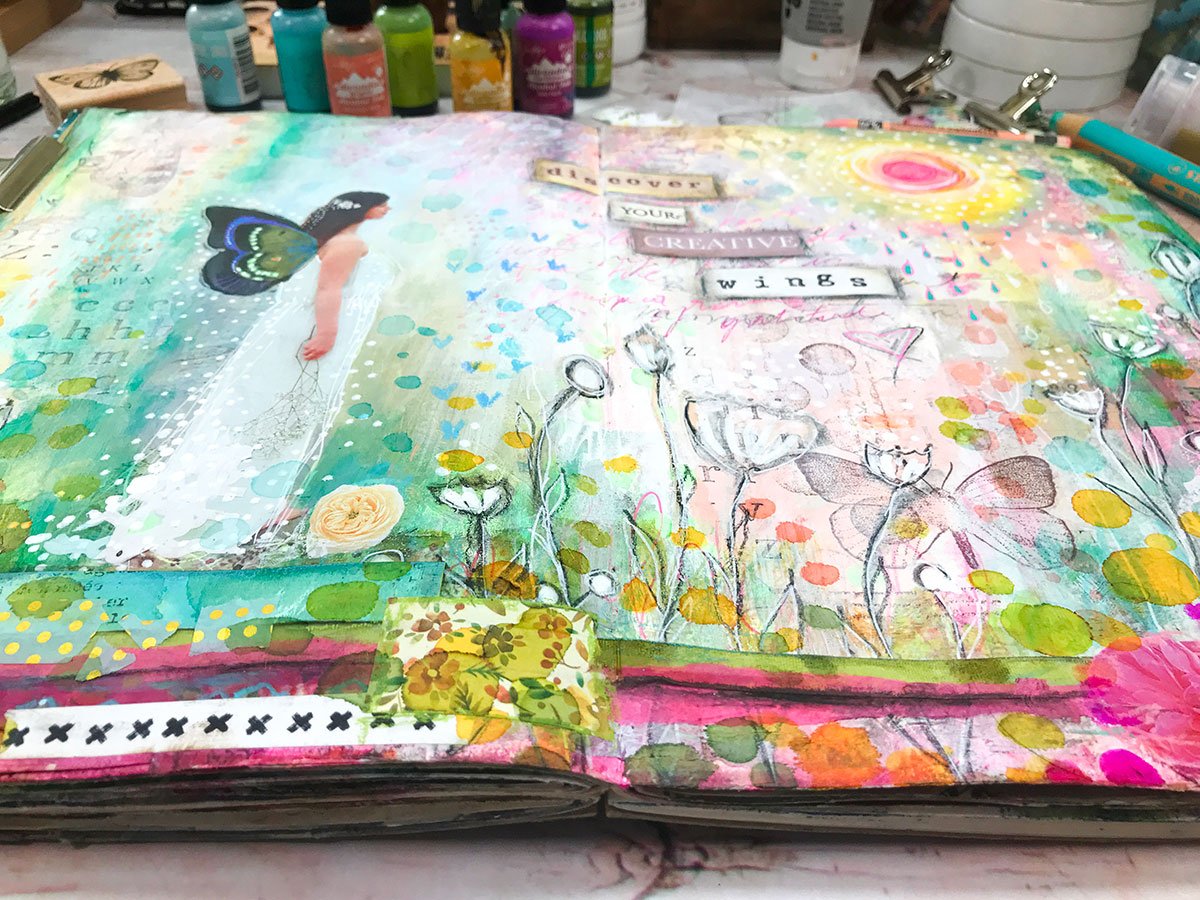 Art journal challenge — Laly Mille Mixed Media Art