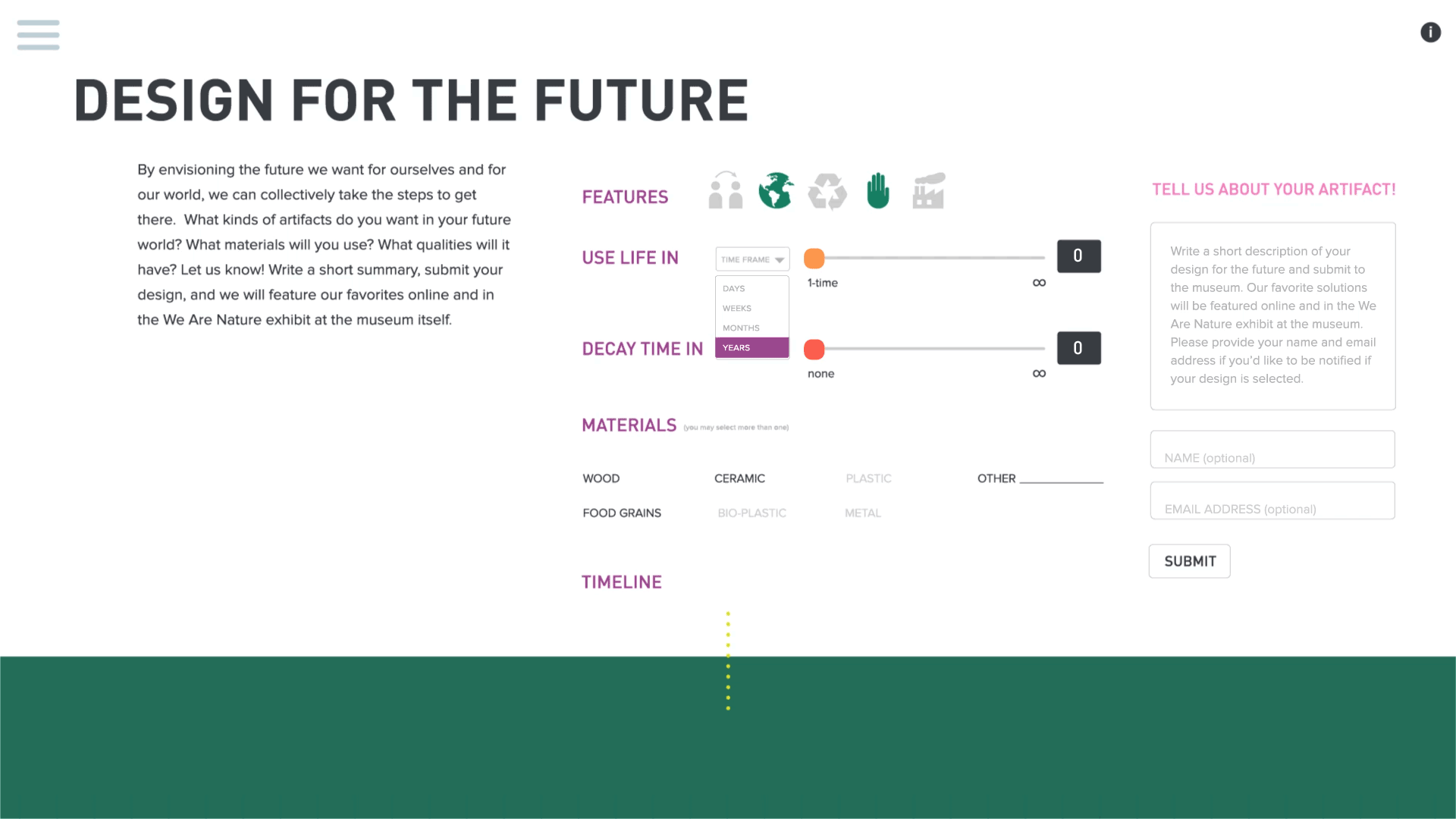 Animated gif to illustrate how the tool responds to selections