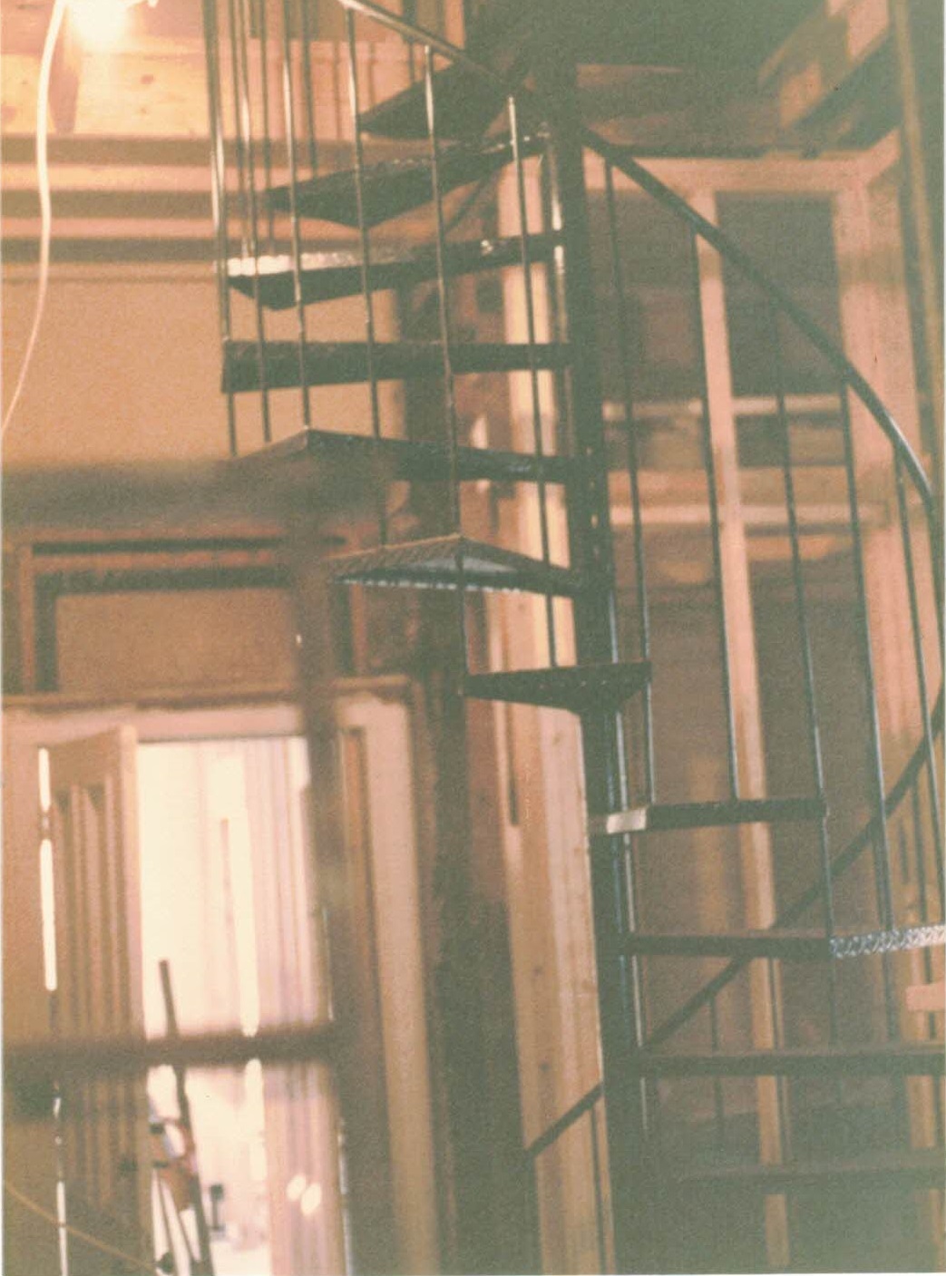Spiral staircase to 3rd story