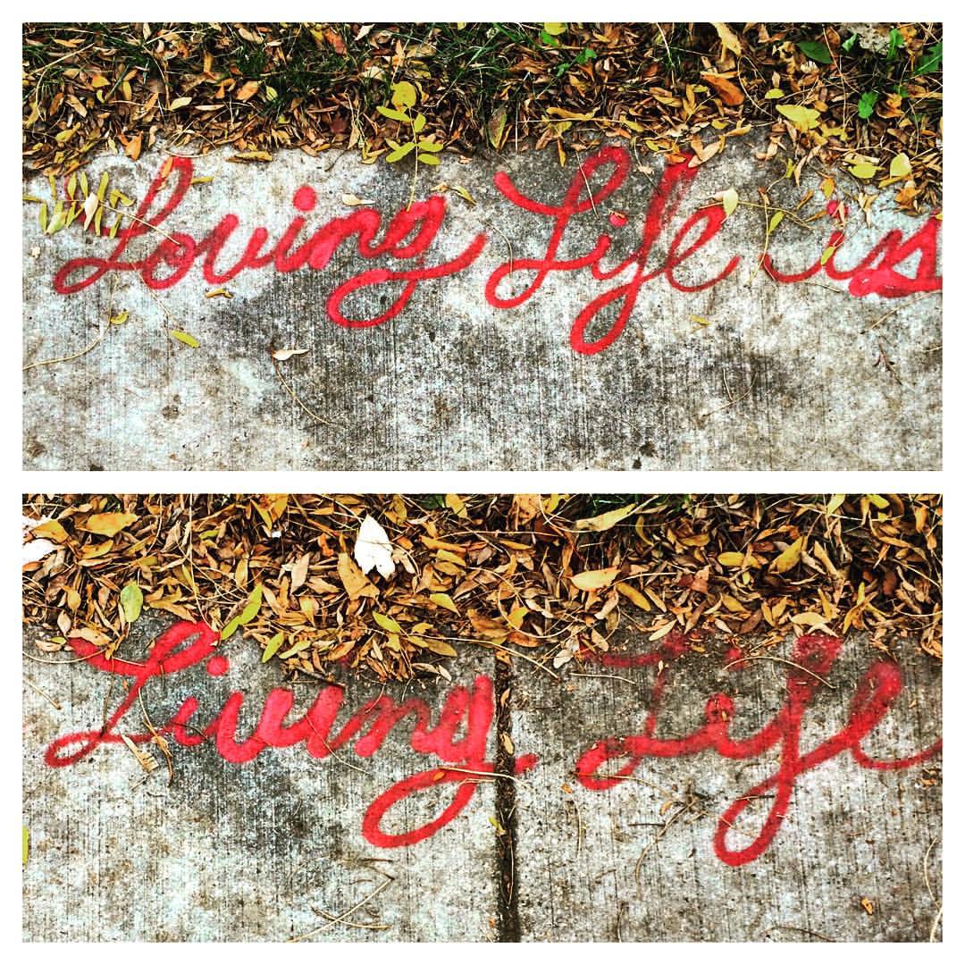 More sidewalk notes from the universe