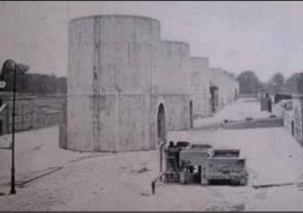  Sand storage bin— what I initially mistook for giant apiaries. Early 1900s 
