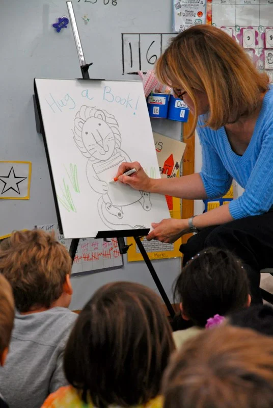 Emilie Drawing For The Class
