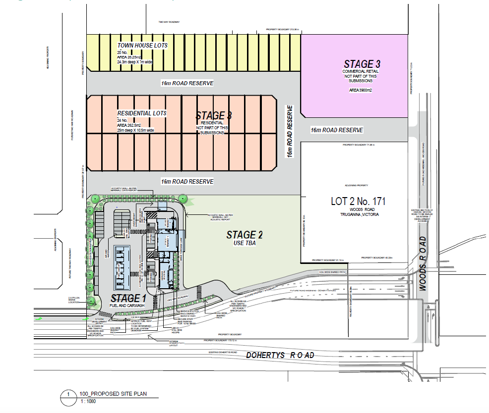 Staged site plan 