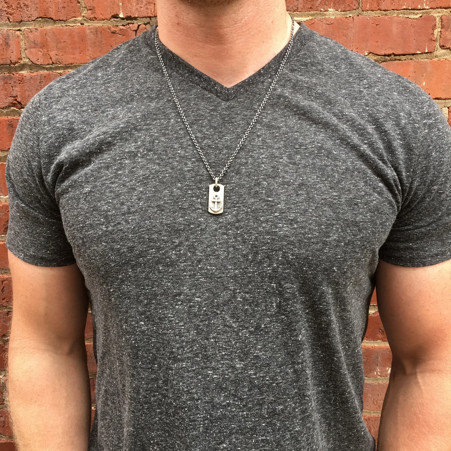 Masculine Anchor Dog Tag