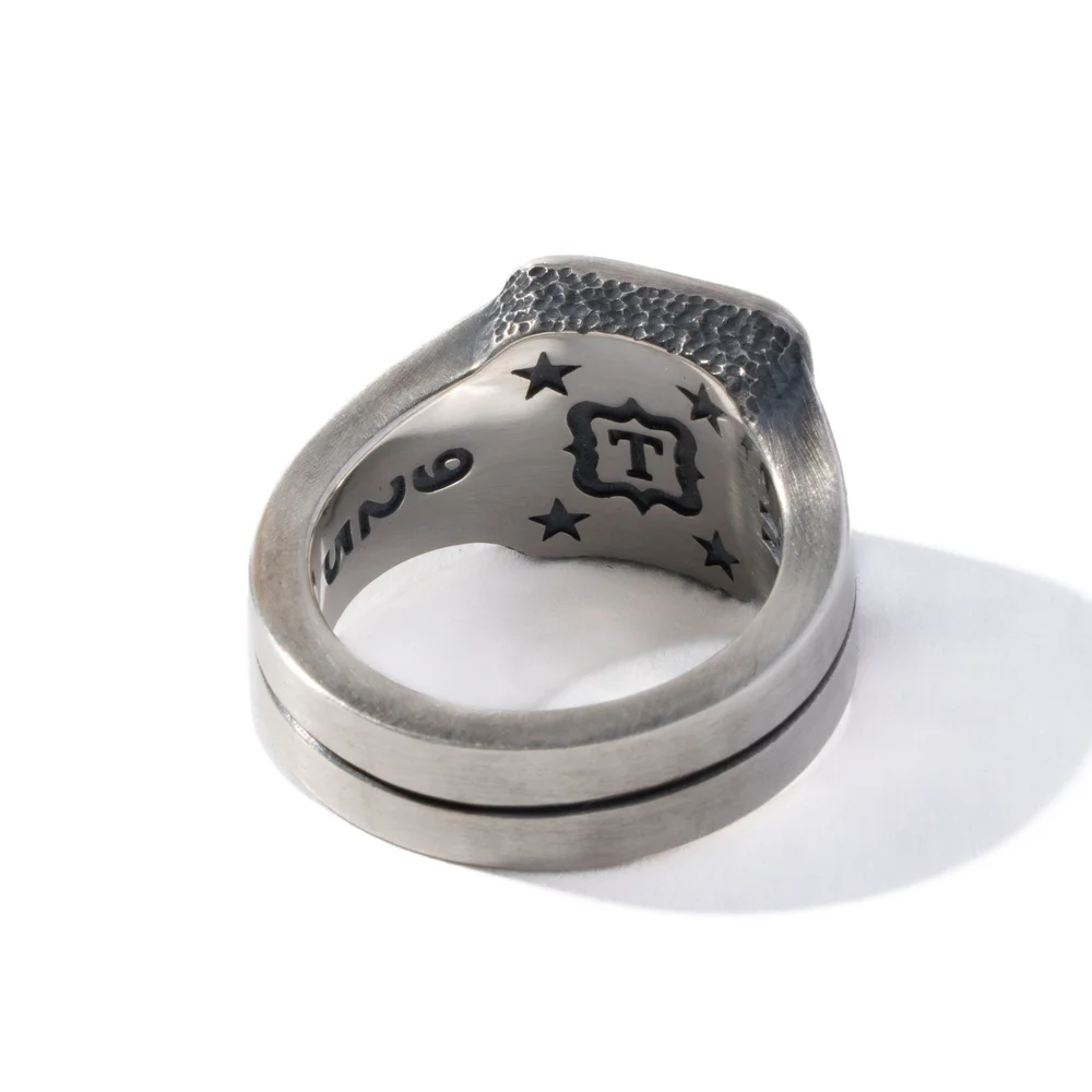 Tobacco Pipe Turquoise Ring