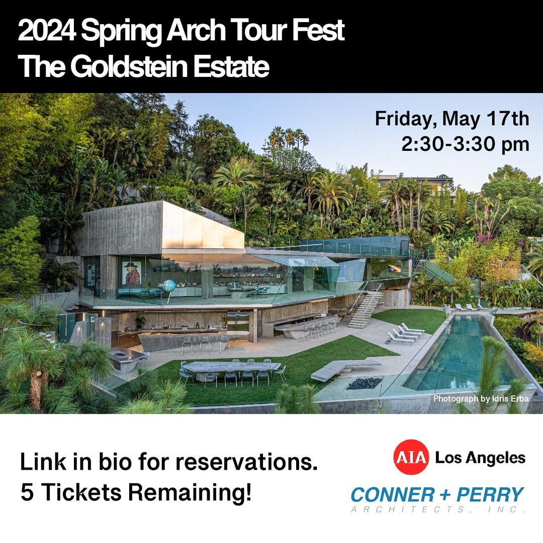 This year's tours of the Goldstein Estate, featuring the Sheats-Goldstein Residence by John Lautner and our work on Club James are almost sold out! Check out @aia_la Spring Arch Tour Fest and the link in bio to get your tickets and to check out the o