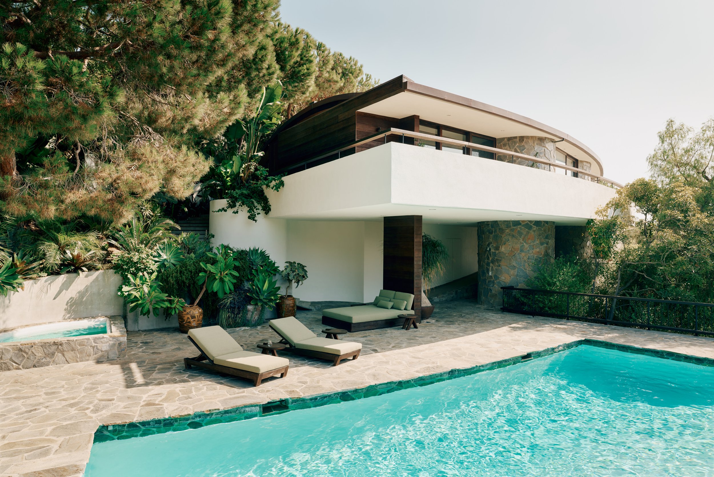 Elevated Pool Deck & Cantilevered Living Wing