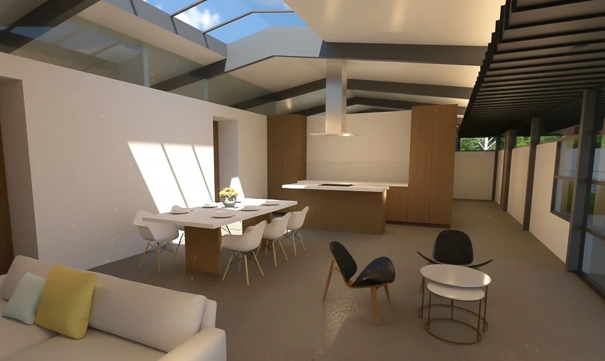 Custom built-in kitchen and millwork in Modern Usonian-inspired Pacific Palisades residence rebuilt with fire-resistant materials – Conner & Perry Architects