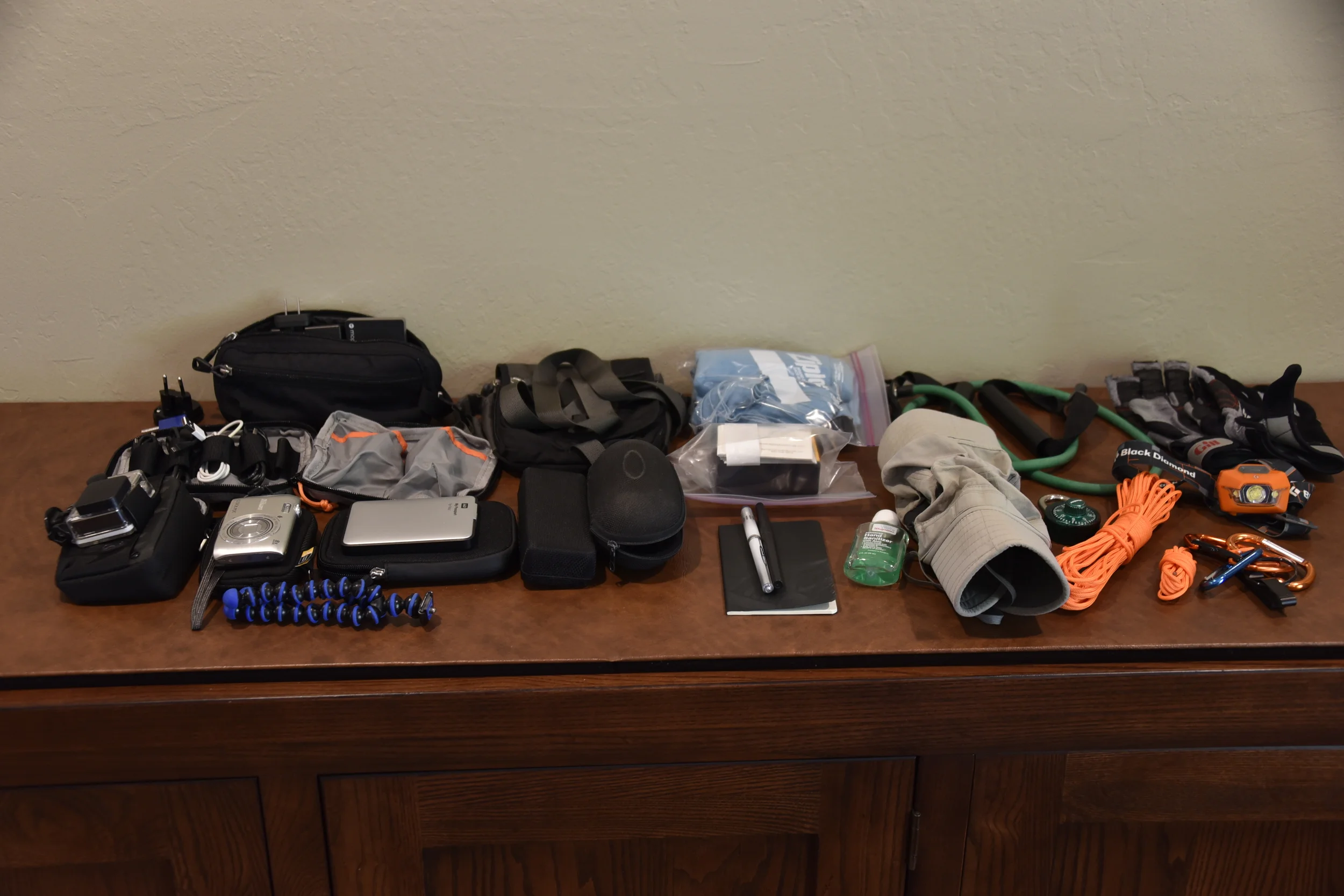 Lots of extra gear! DBT is always prepared.