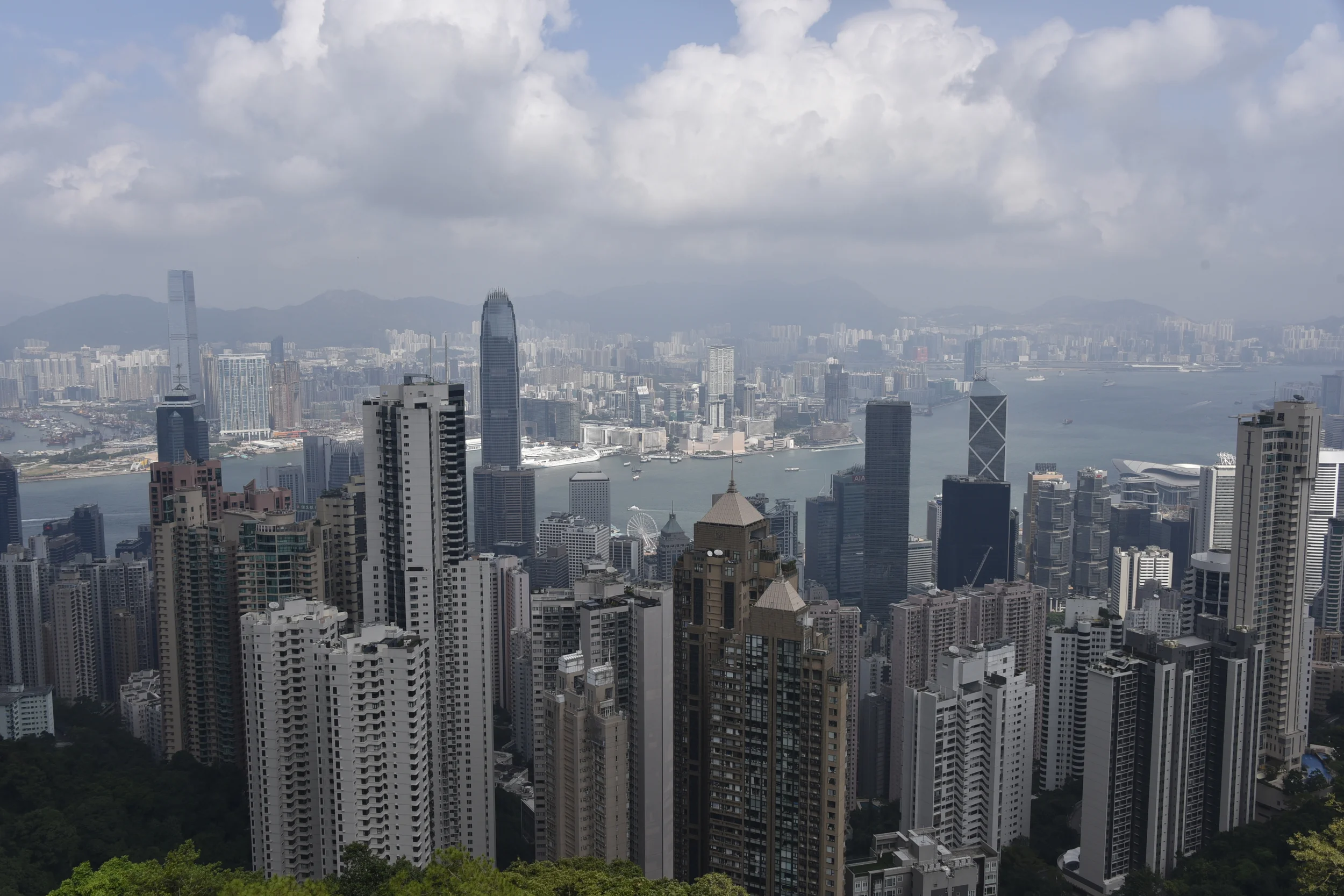 The view from "The Peak" in Hong Kong.