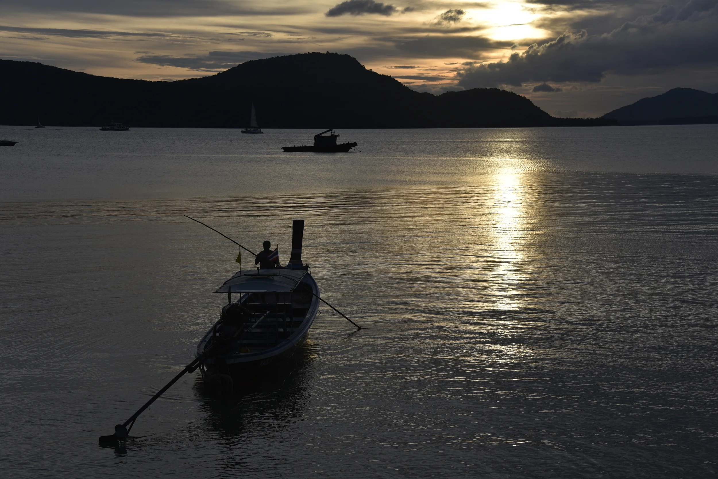 The view from the boardwalk outside my hotel at Cape Panwa.