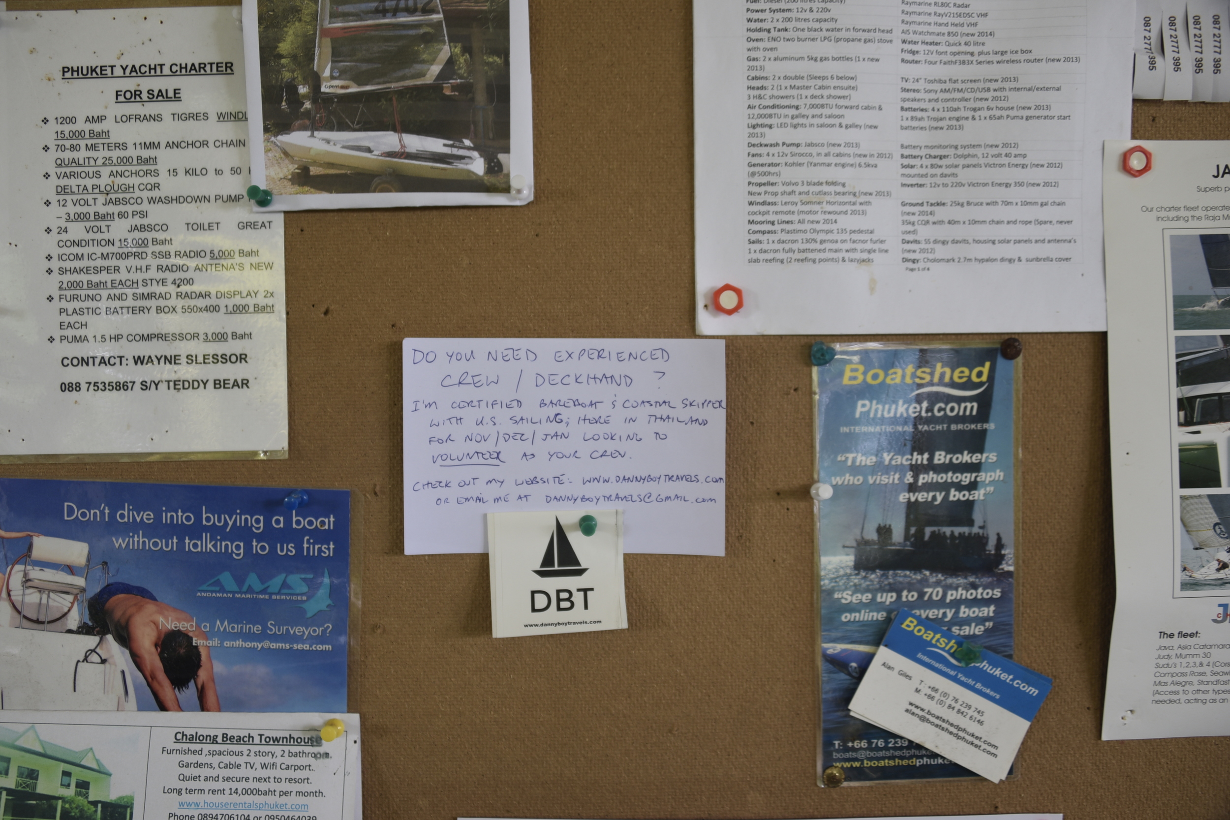 My posting at Phuket Yacht Club.