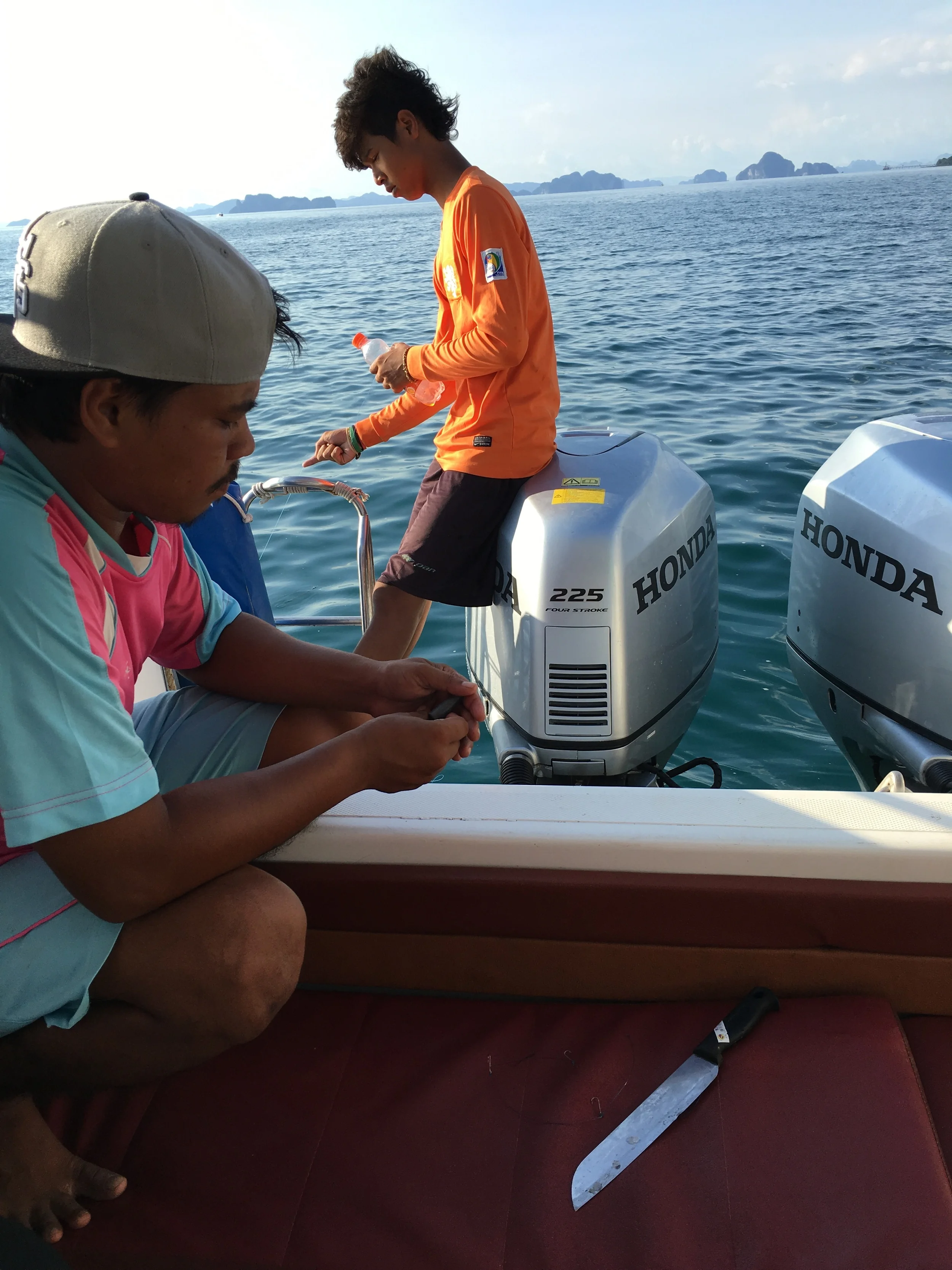 Out of gas? No problem. Let's go fishing for a while.