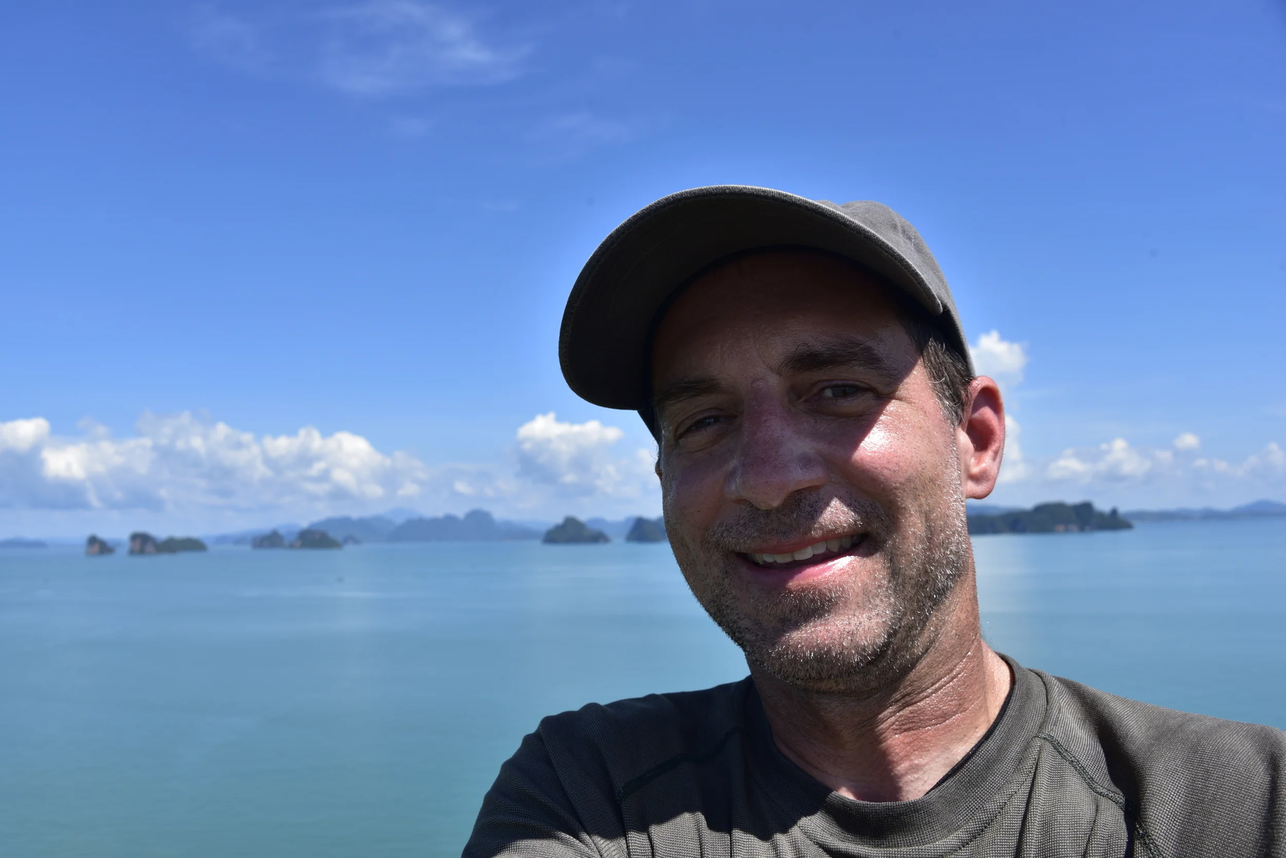 The 360-degree view from the top of an island!