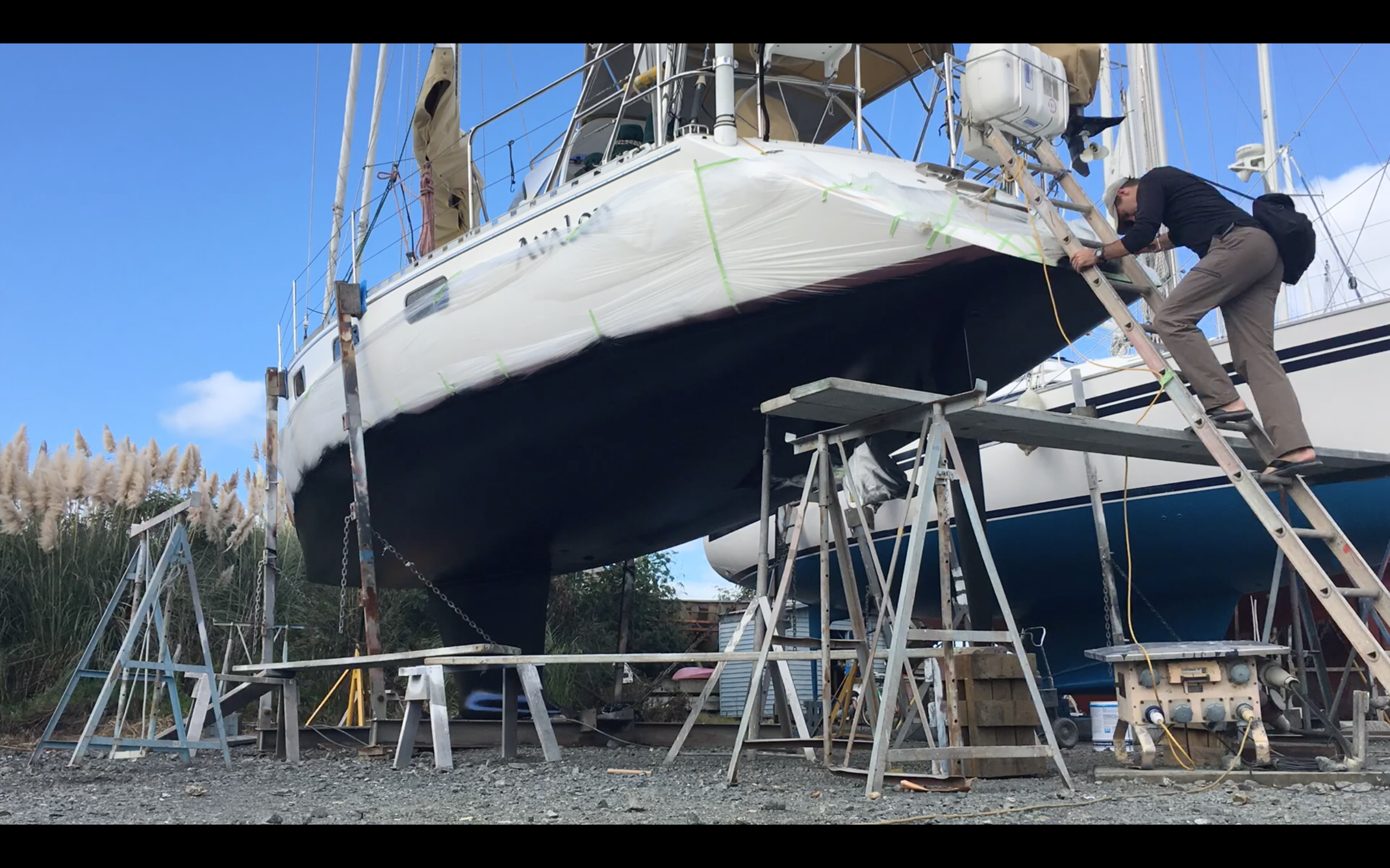 From time to time during the week, I'd visit Avalon to help with boat jobs as needed.