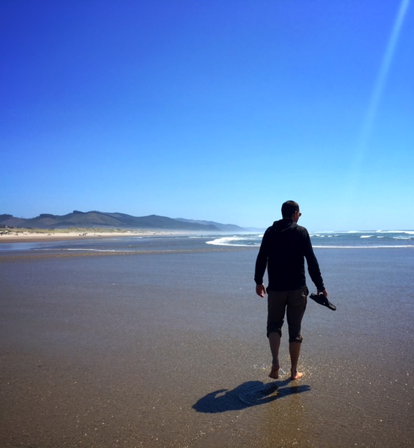Beach walk at low tide. I found five sand dollars!