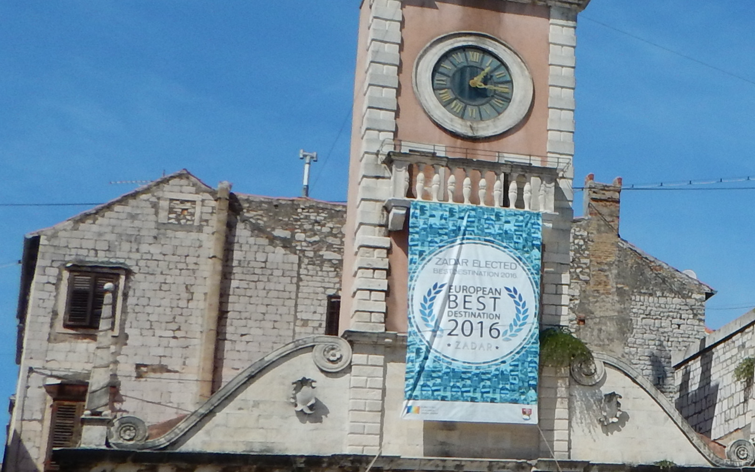Another plaza in Zadar. Note that Zadar was voted "Best European Destination of 2016". Hopefully the Croatian Tourist Office wasn't the only one voting!