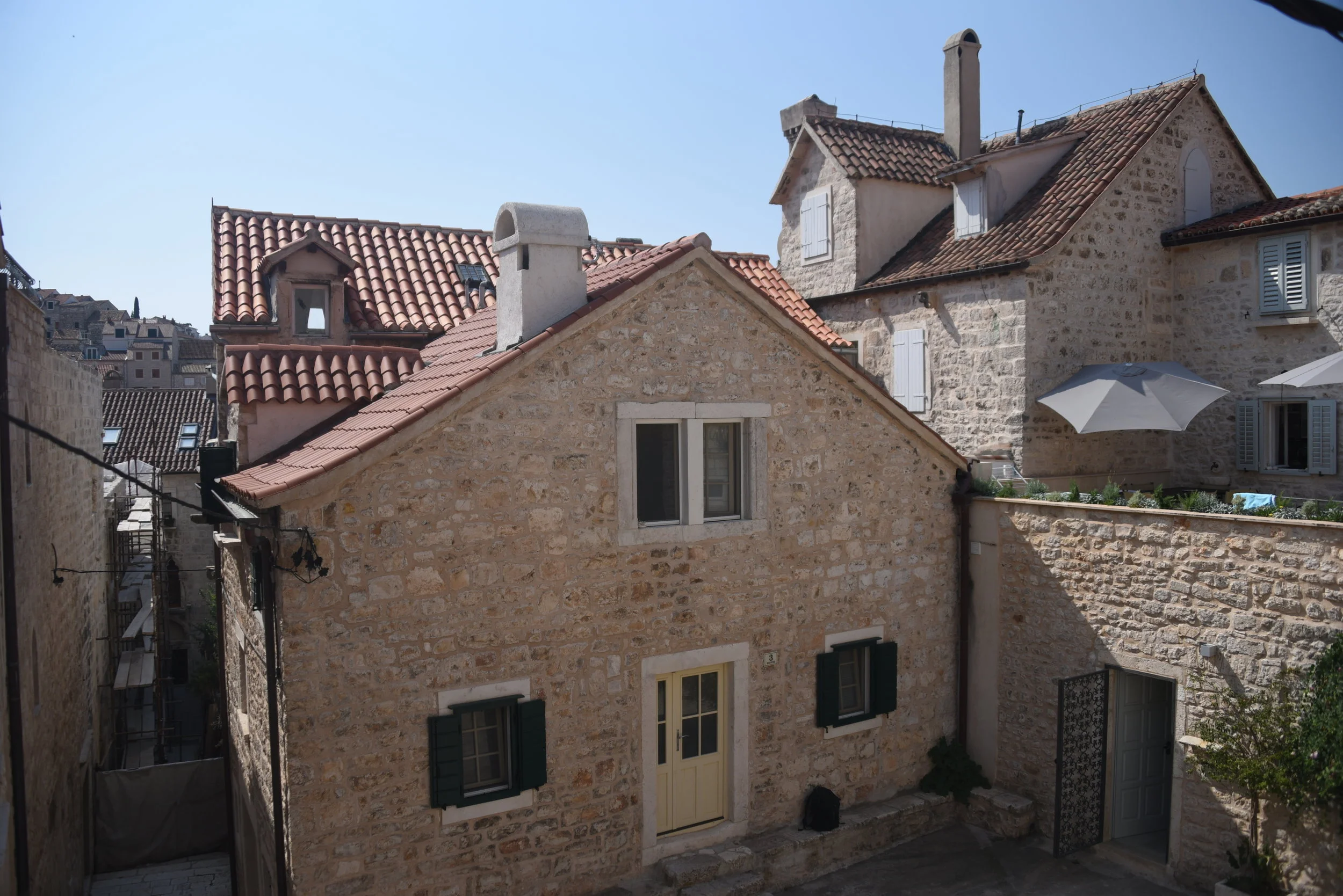 The view from my cozy apartment in a 15th century stone house just above the historic town of Hvar. The host family has lived here for generations. Amazing!