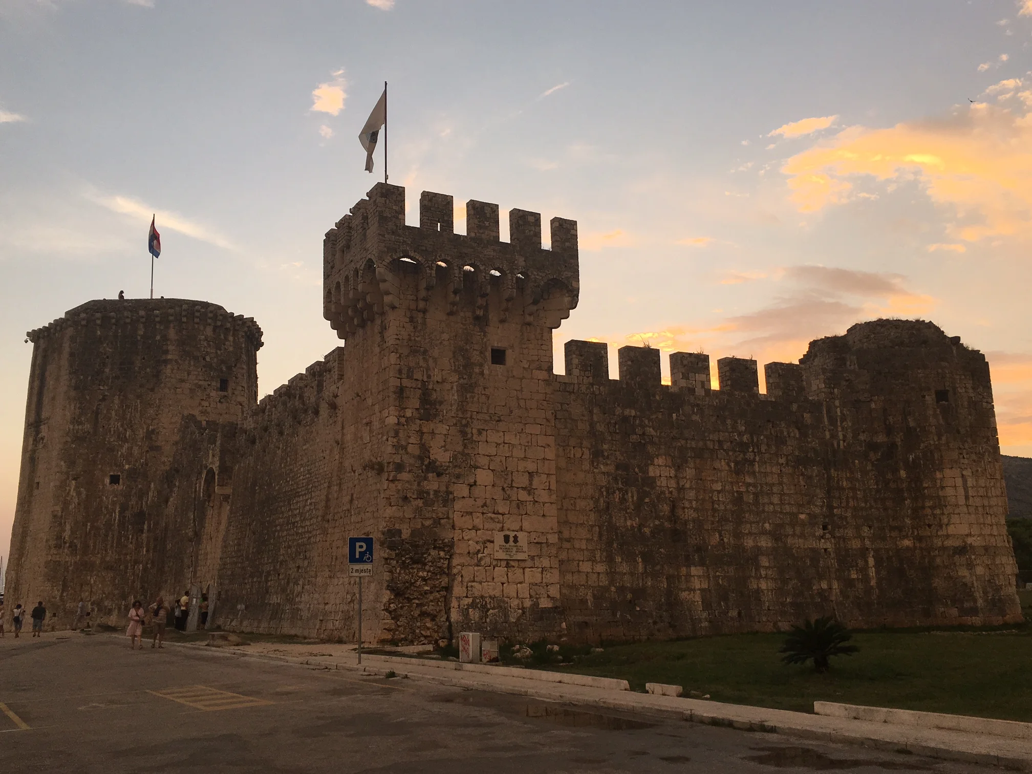 The fortress in Trogir at sunset. Stunning.
