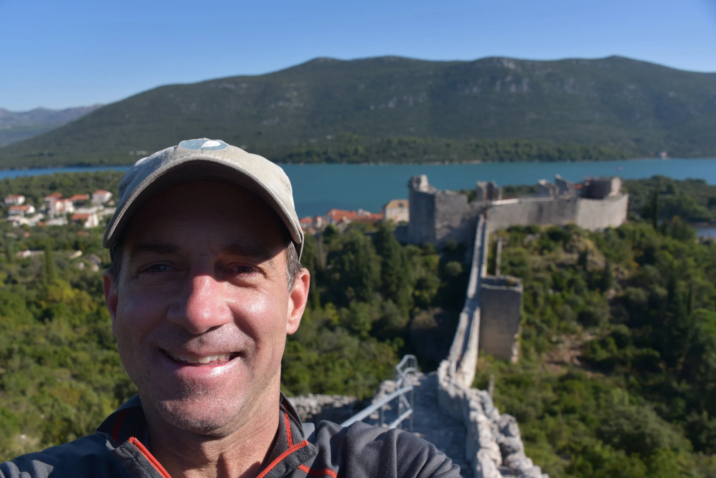 Walking the walls from Ston to Mali Ston. 