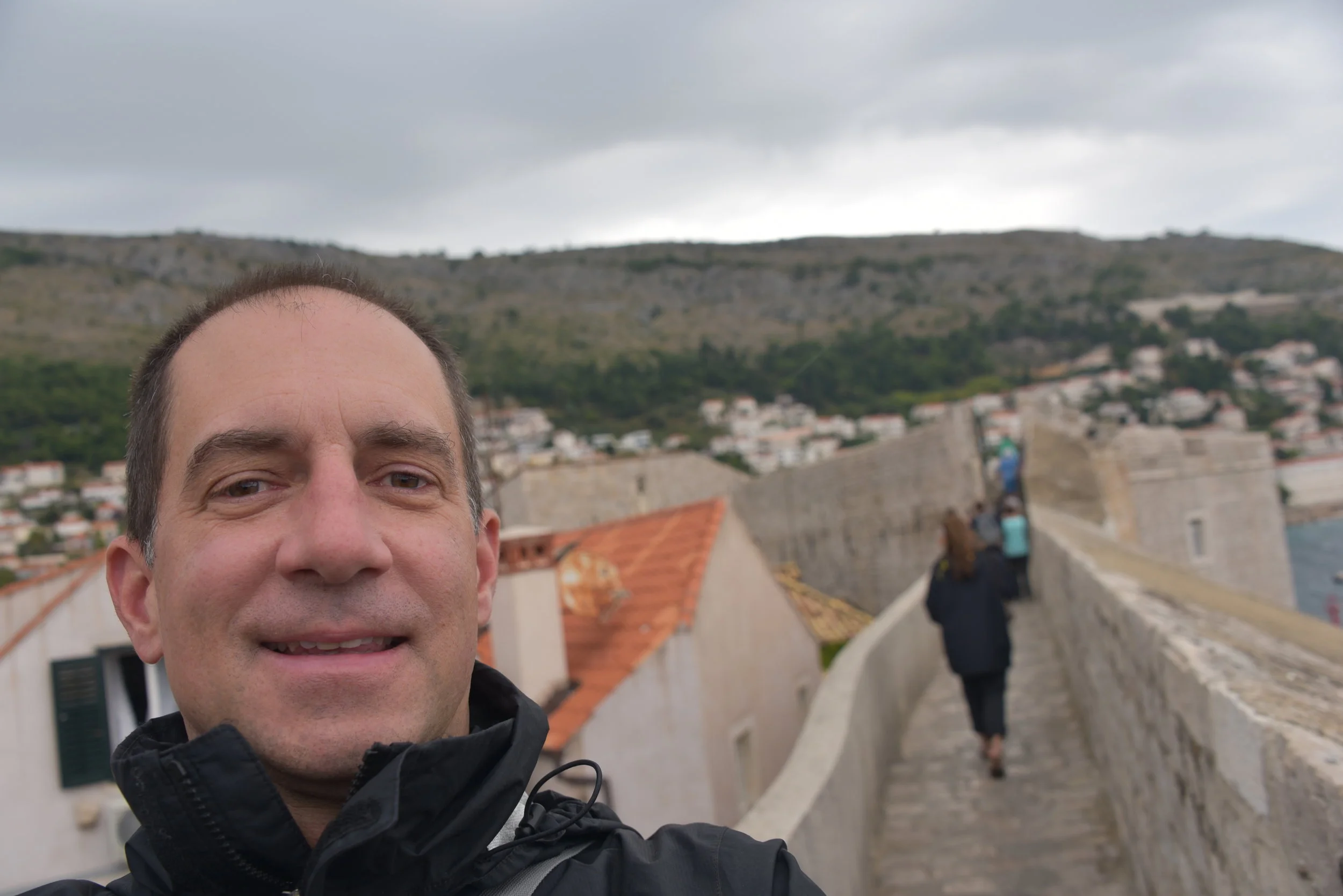 Walking the walls in Dubrovnik.
