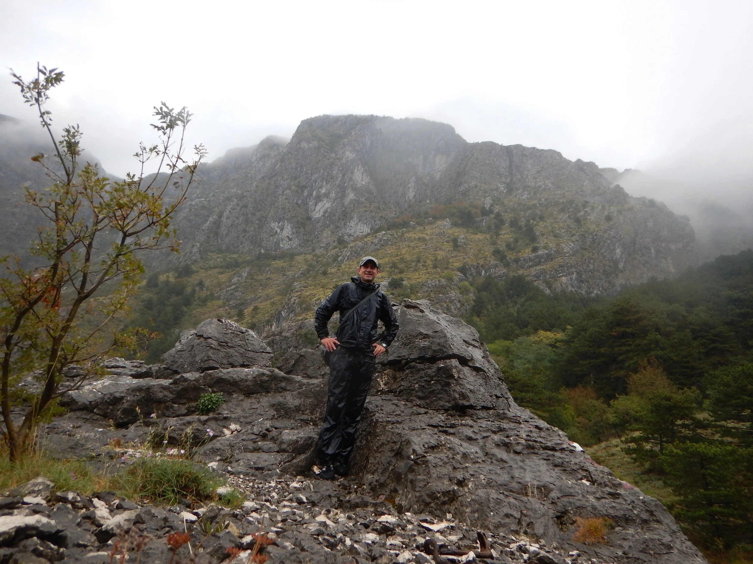 A wet hike up the Ladder of Cattaro (Kotor). So wet - and more importantly, dangerous alone - I decided to turn around after three and a half hours. Not quite to the top. Darn.