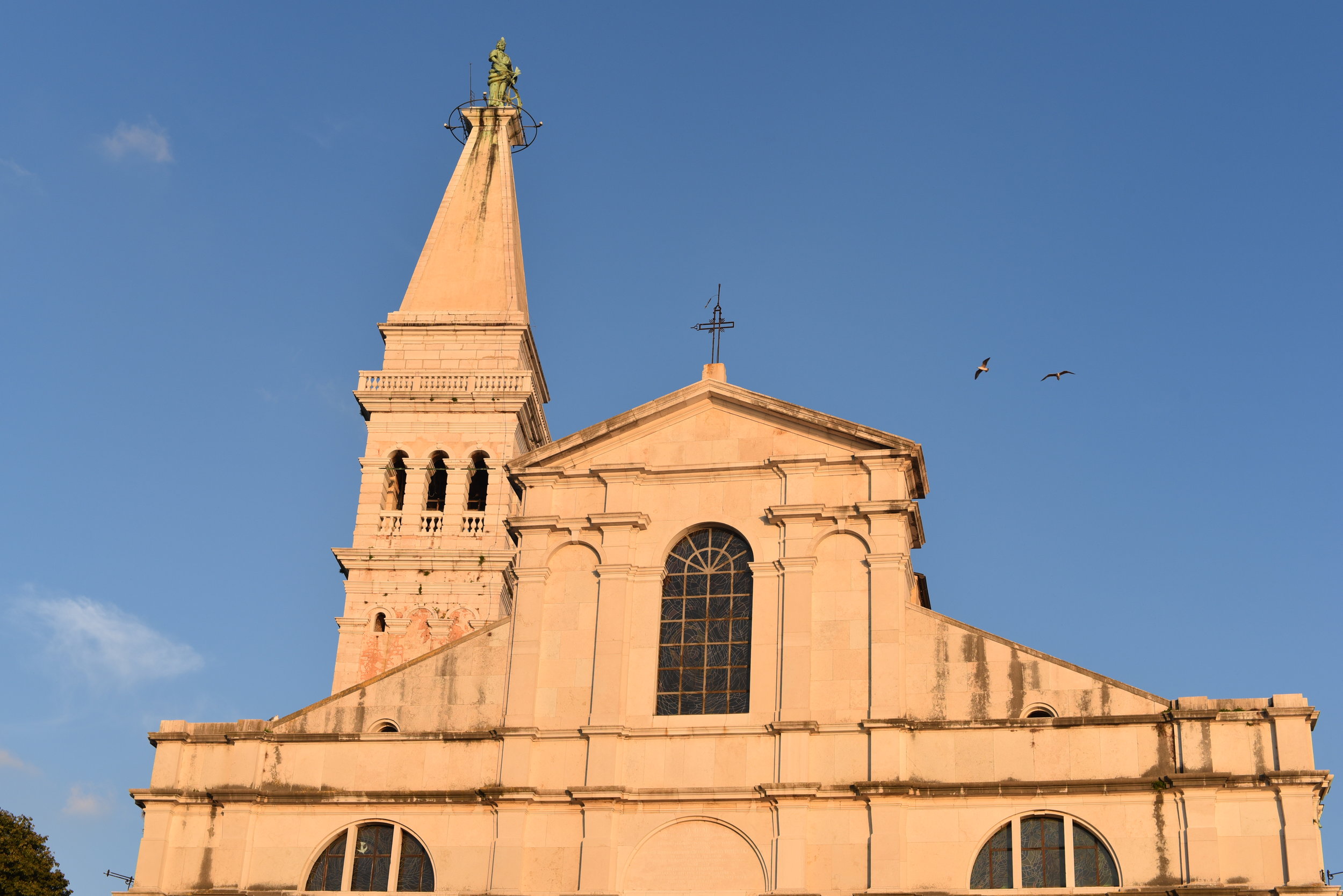 Church of St. Euphemia at sunset.
