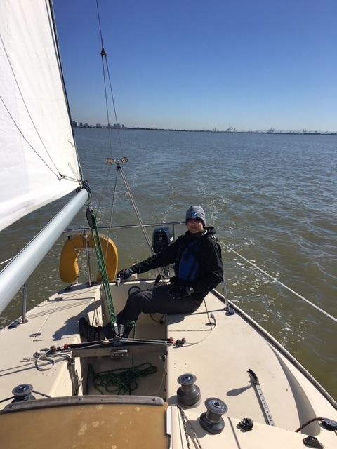 My new office = a J24 and the San Francisco Bay!