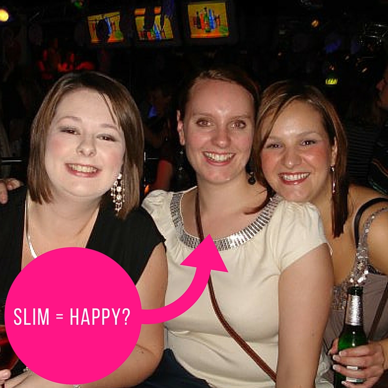 Close to my goal weight. I was obsessed with food and it was all I'd talk of to friends.