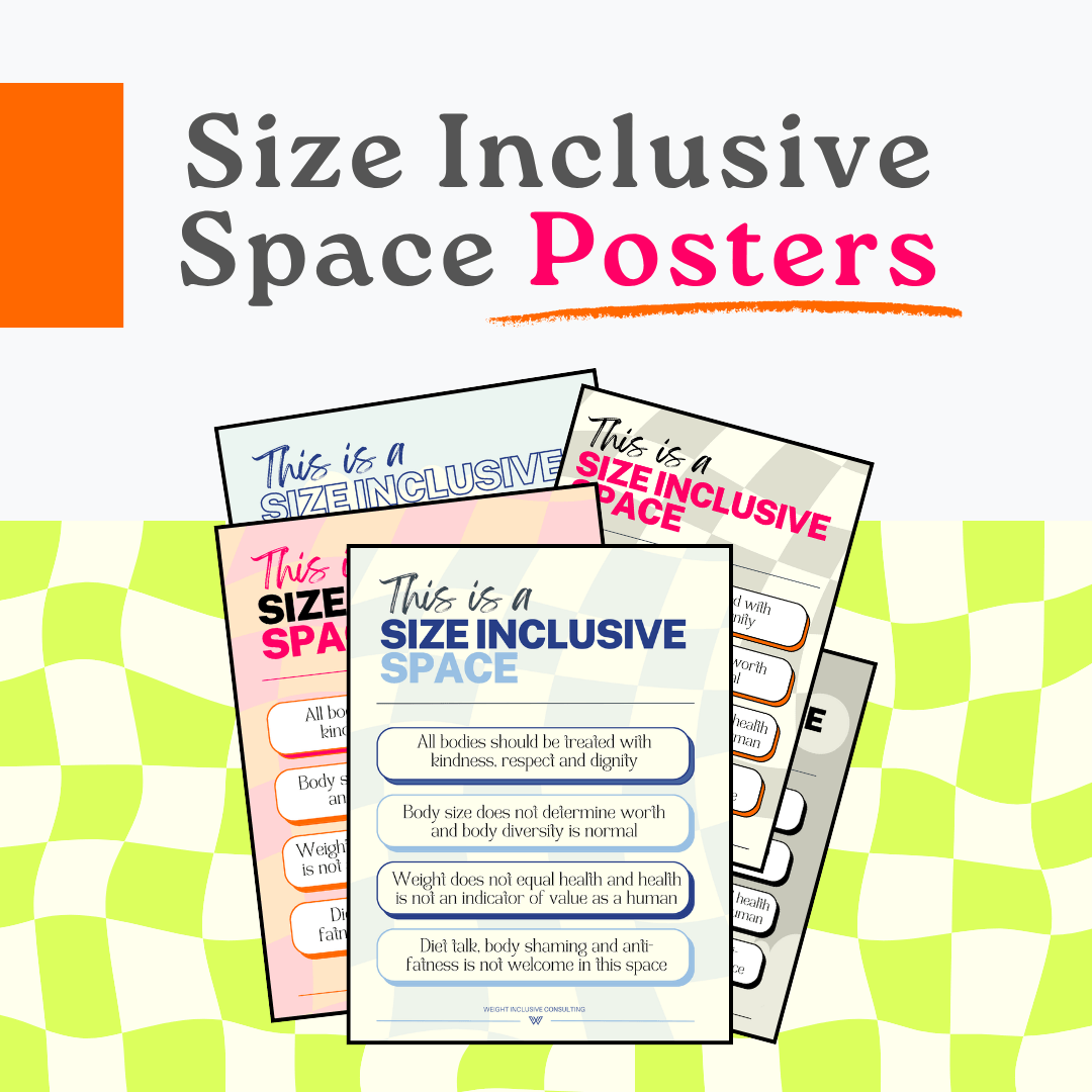 Free size-inclusive space poster for creating a fat-positive and inclusive workplace
