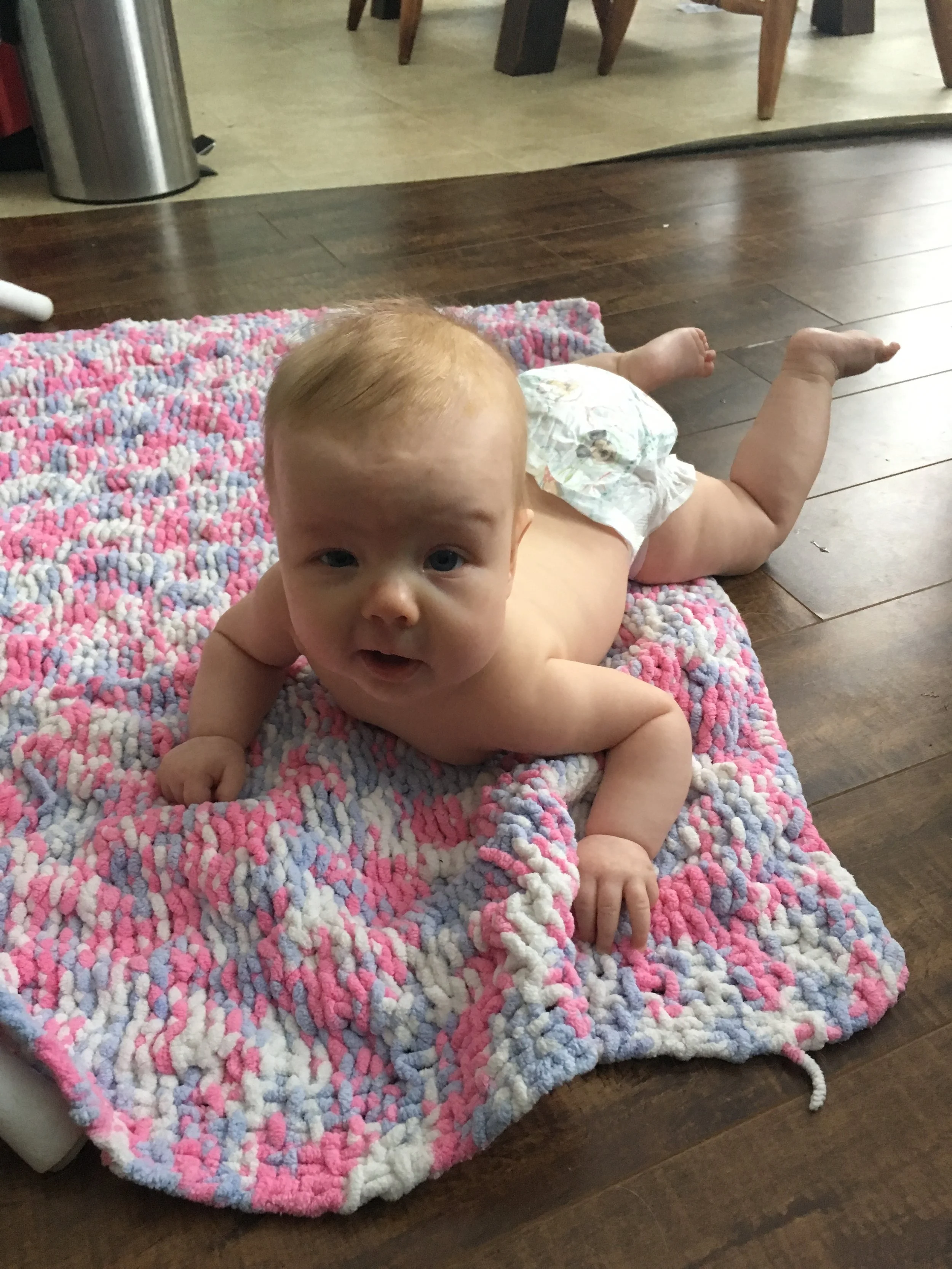 Annie's first time rolling over! 