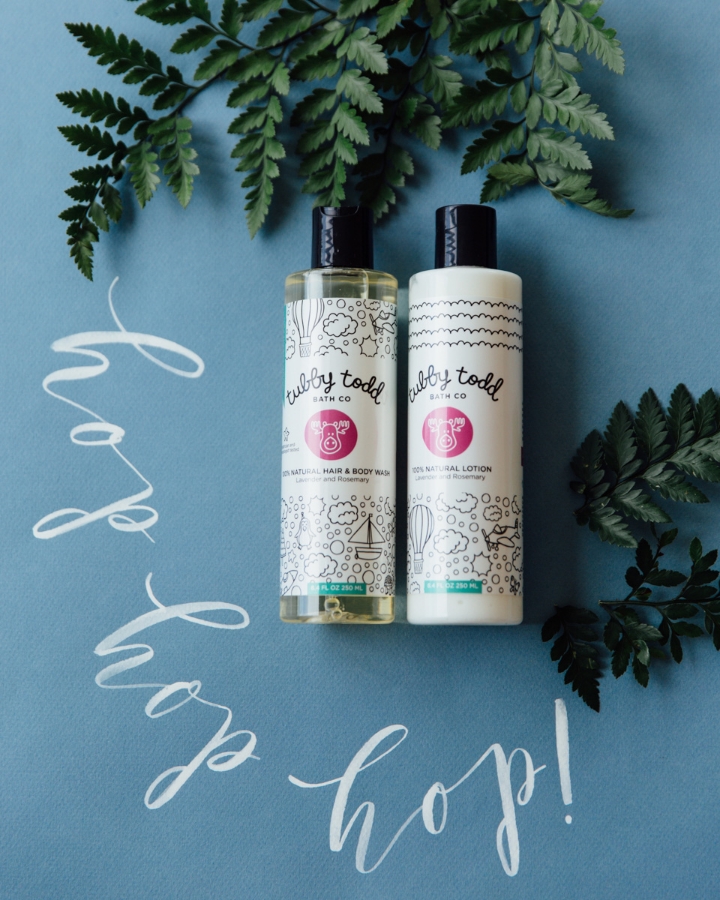 Bath Products: T ubby Todd , Calligraphy: Whitney Perdue Designs