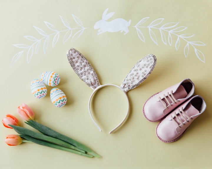 Bunny Ears: Anthropologie, Shoes: Zimmerman Shoes , Artwork: Whitney Perdue Designs, Styling: Mari Spiker, Photo: Stephanie Sunderland Photography