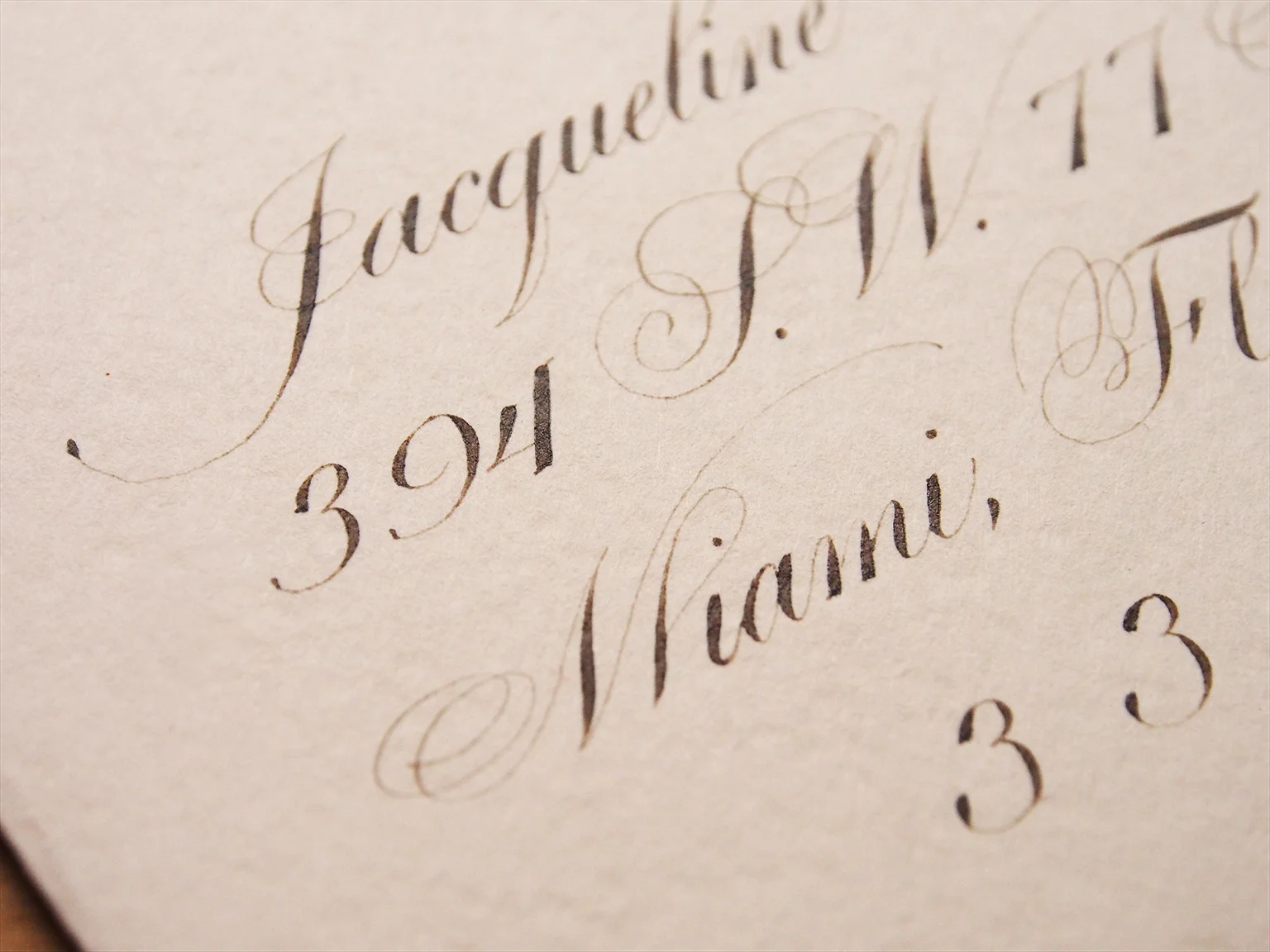Engrosser's Script Envelope Addressing