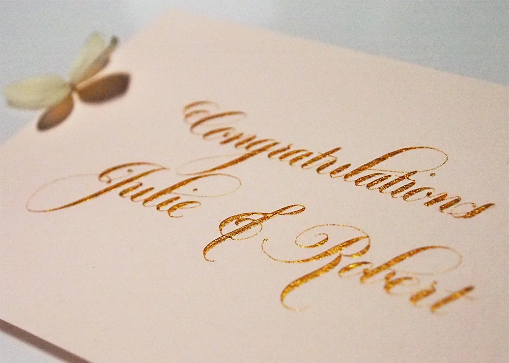 Copperplate Style Card