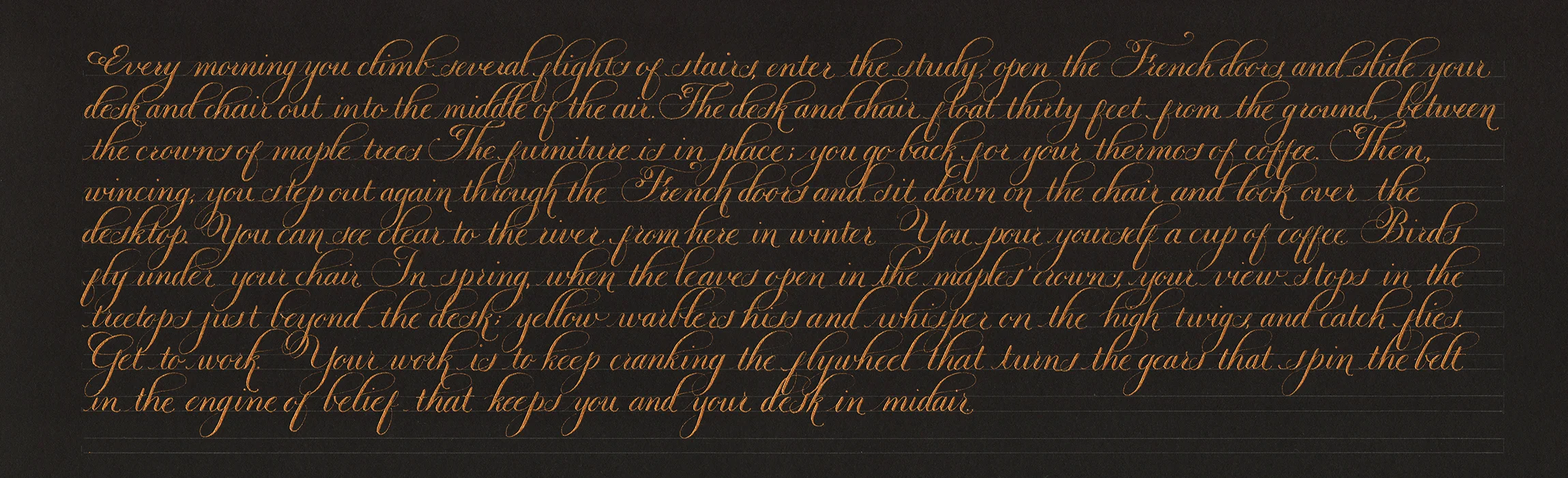 Copperplate Style Annie Dillard Quote