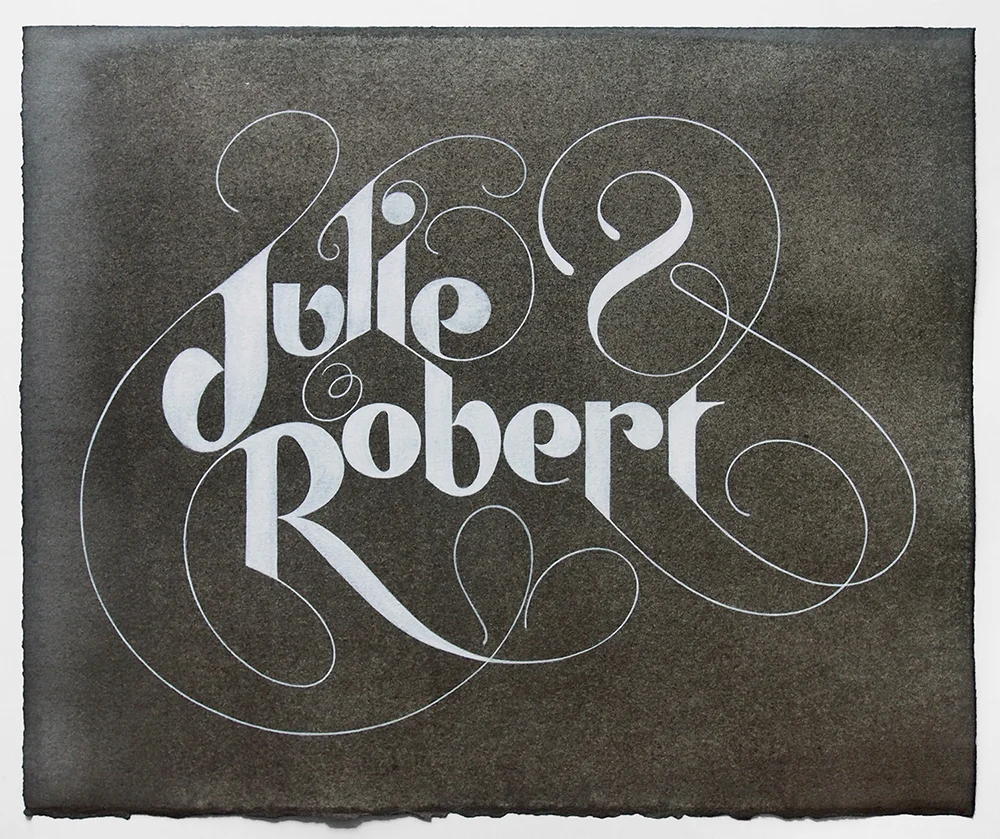 Hand Lettered Name Pairing