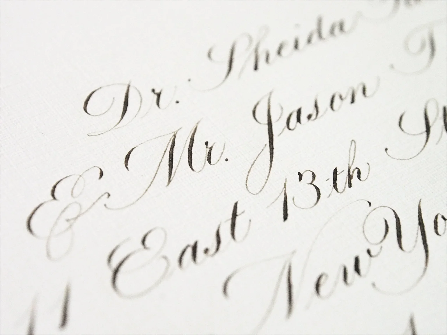 Engrosser's Script Envelope Addressing
