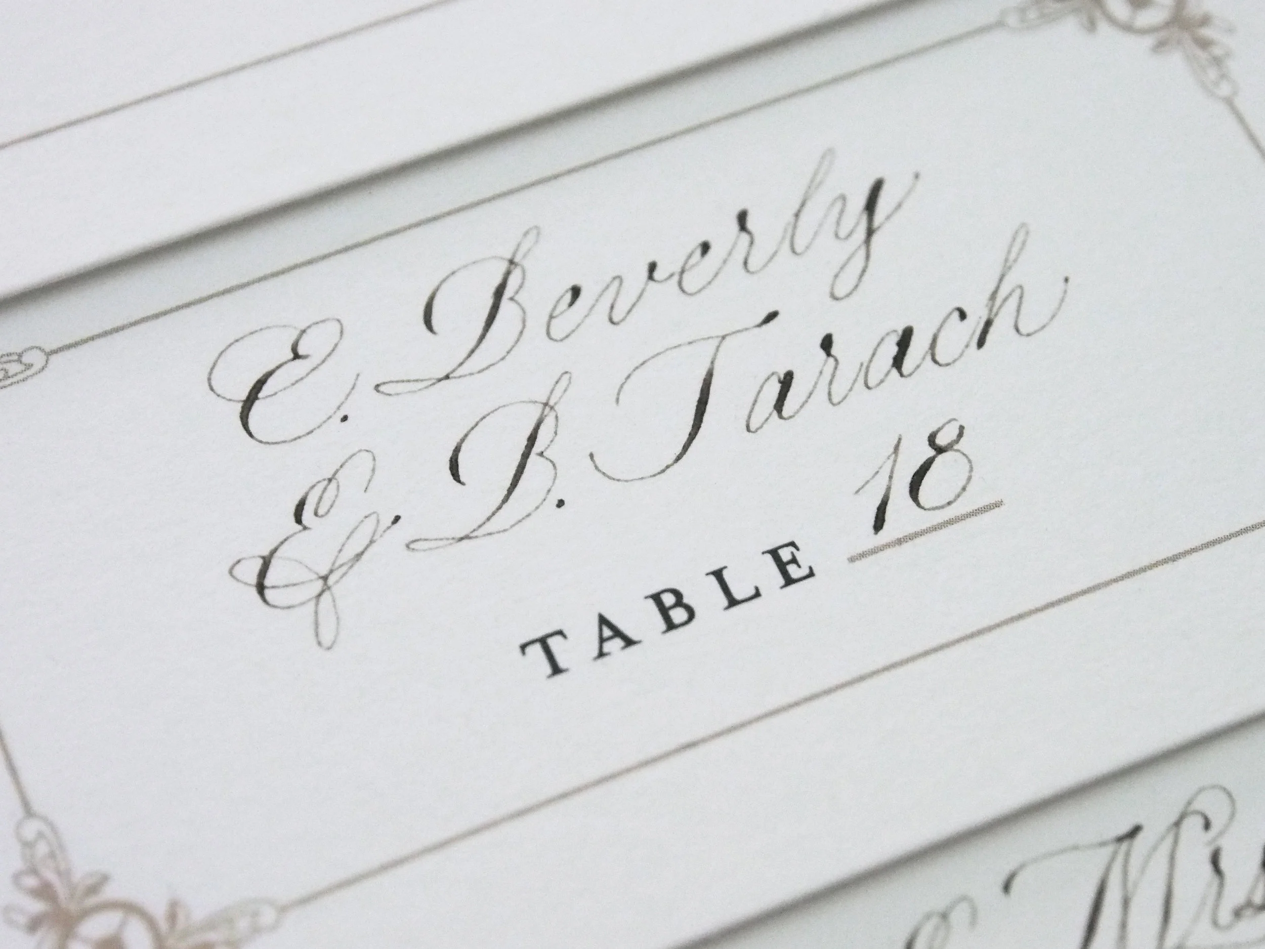 Italian Hand - Escort Cards