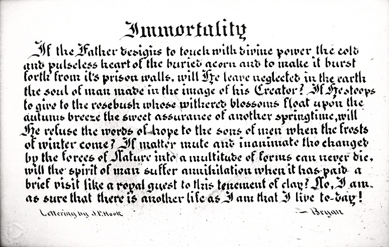 Immortality - broad edge