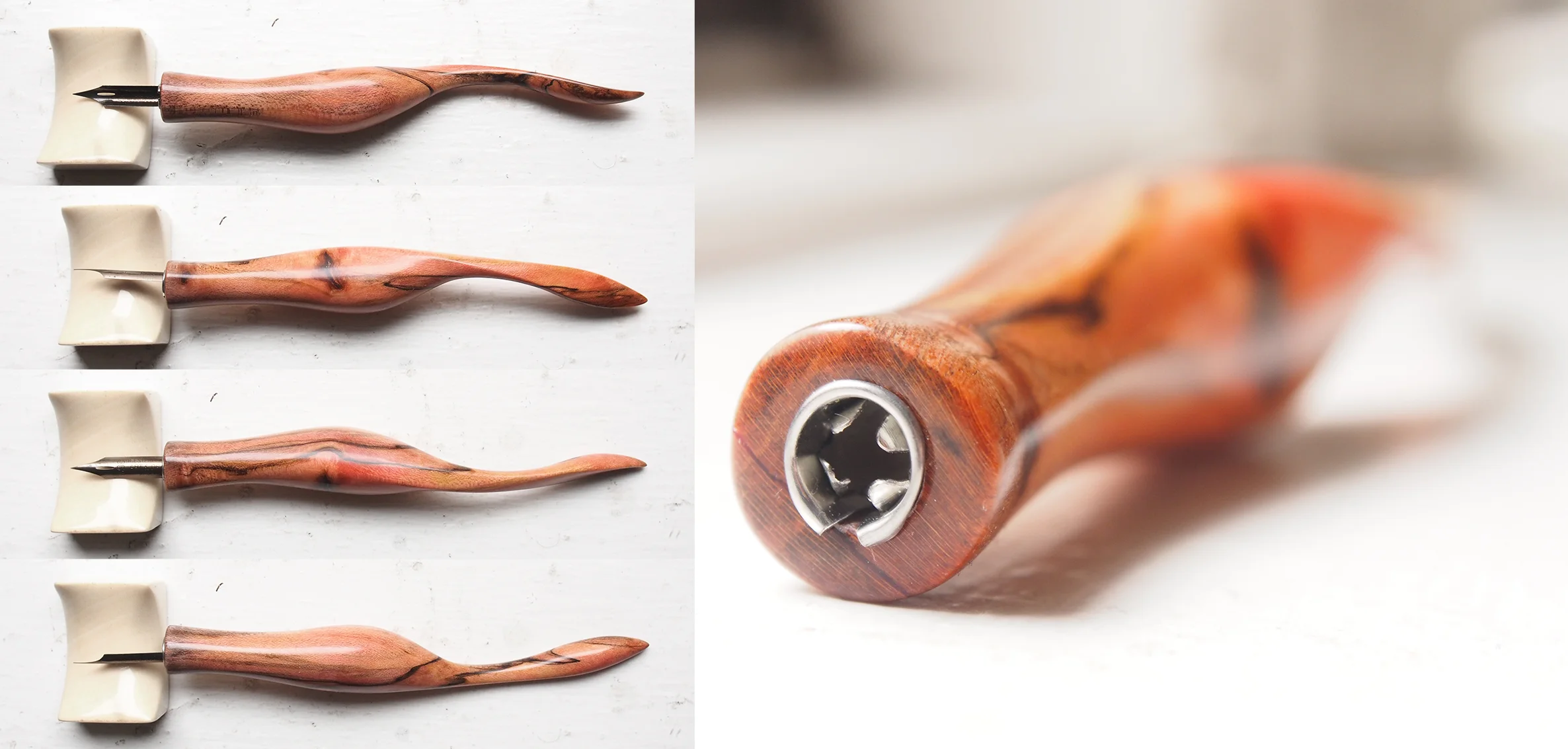 Stabilized and Spalted Rose Dyed Maple