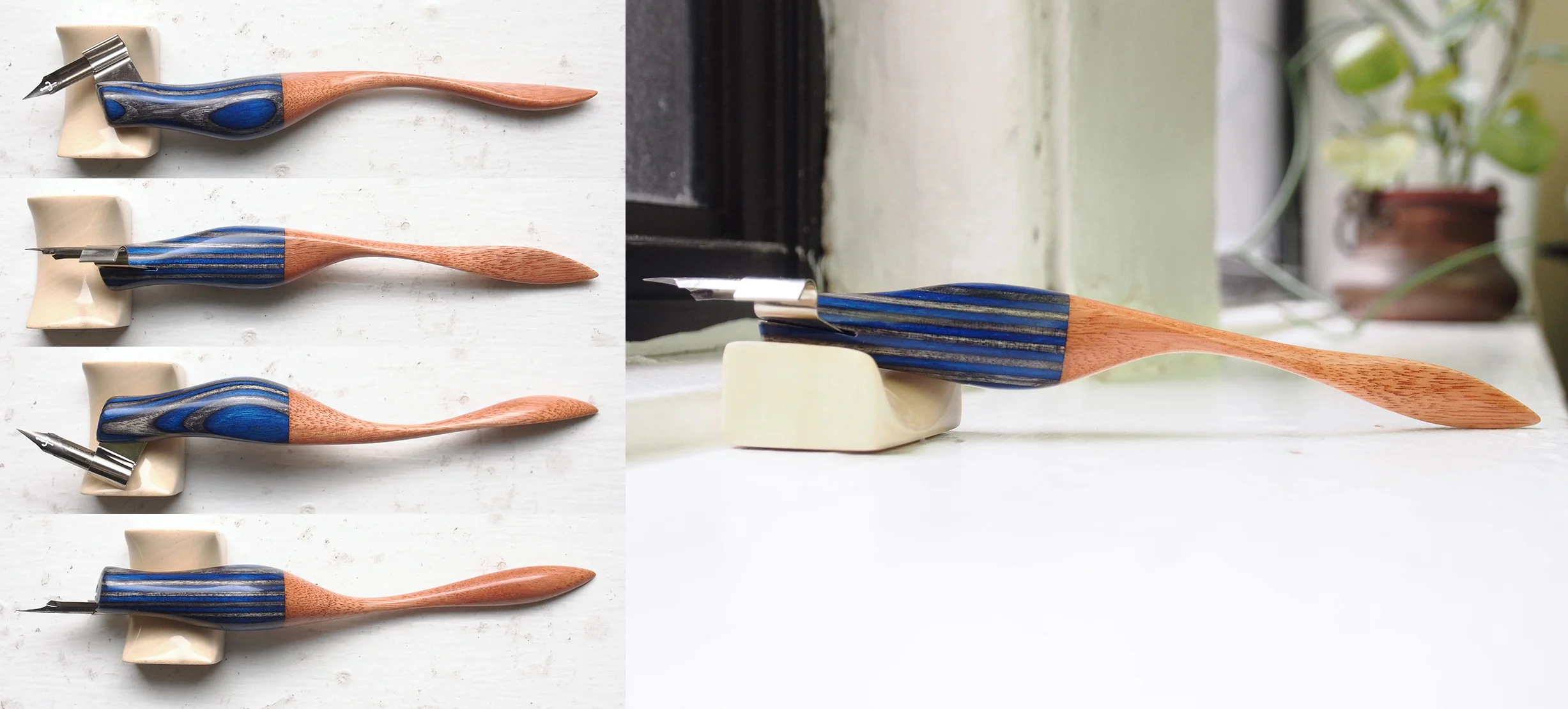 Charcoal-Blue Laminate and Pink Beech
