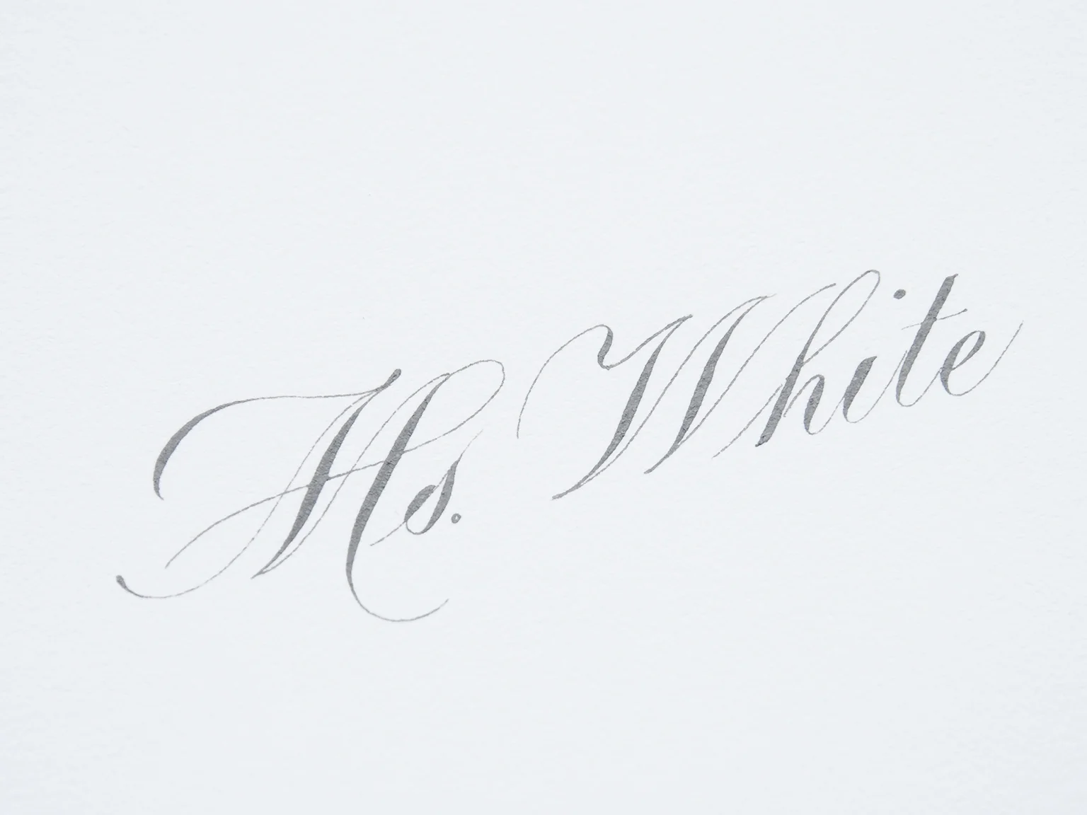 Copperplate Inner Envelope - grey ink on white