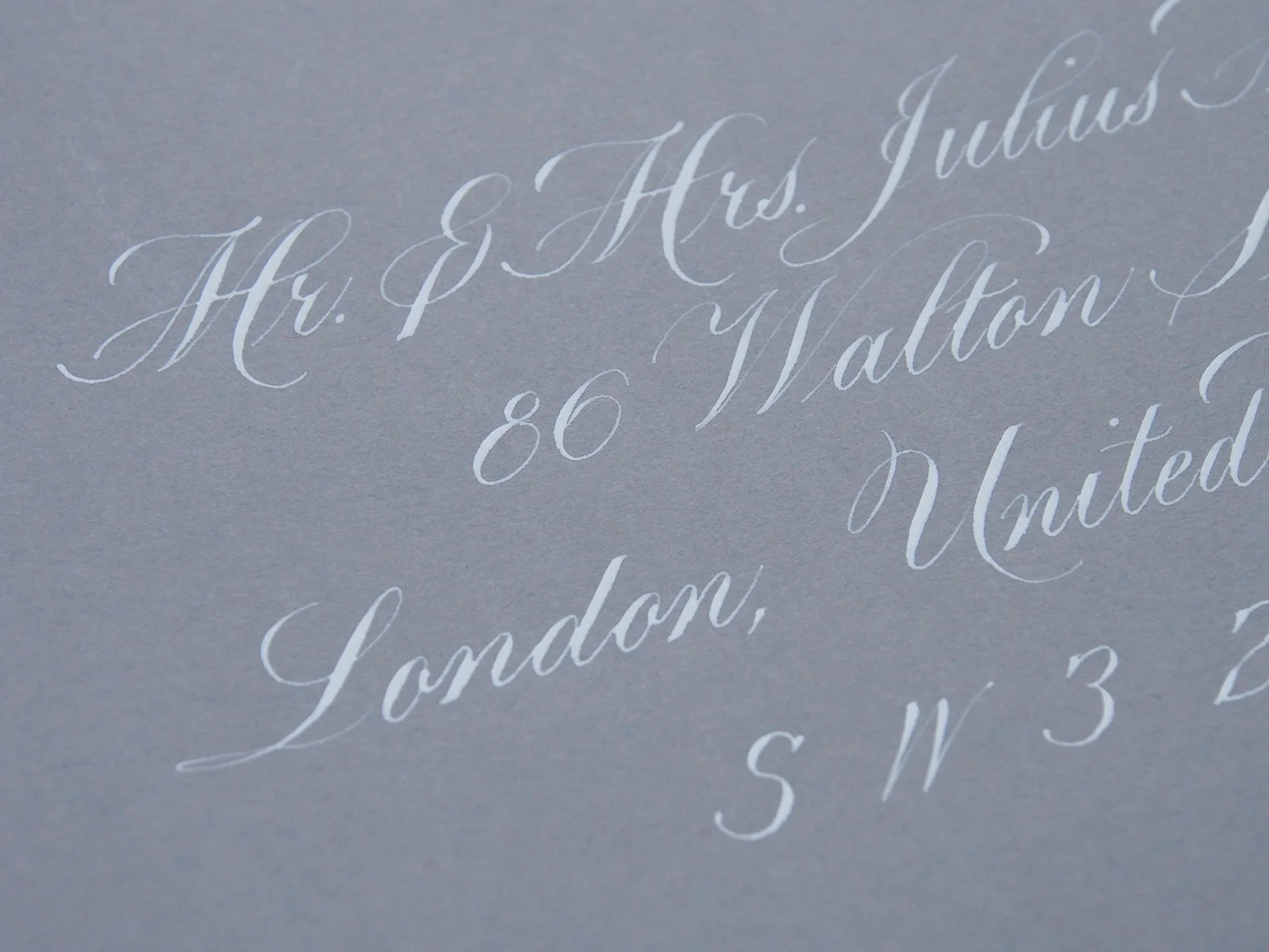 Copperplate Envelope - bleed proof white on grey